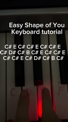 Easy Shape of You keyboard tutorial