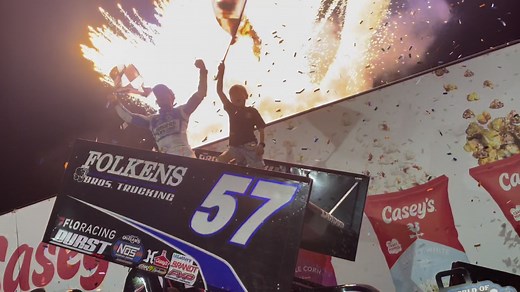 Give it to Yung Money! Kyle Larson leads all 50 laps at Knoxville Raceway to become a two-time #NOSvilleNationals champion! | World of Outlaws Sprint Car Series