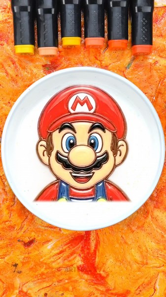 The Nitendo Super Mario Character Mixing Colors Paint 😍 #mariobros #satisfying