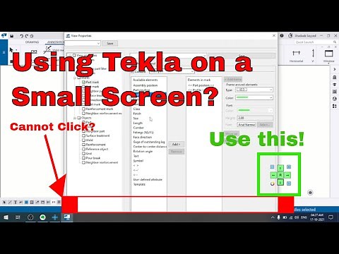 Moving Tekla Component Windows on A small screen