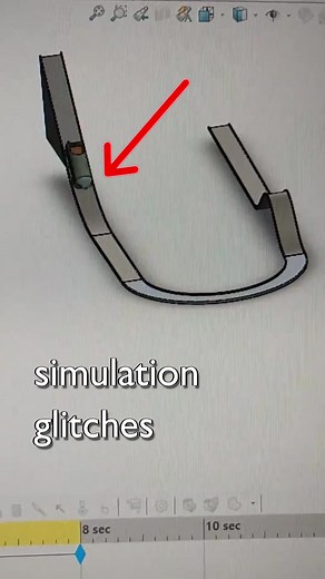 running smooth as... #glitch #simulation #software #softwarebug #bug #solidworks #simulationglitch #smooth #cad #engineering