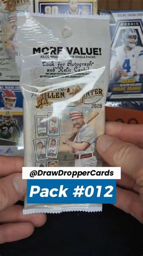 Opening A 2025 Allen & Ginter Baseball Pack For Our 12th Pack Opening Video! 🔥 Let's Go! #Shorts