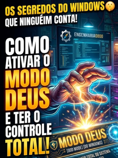 Liberando o controle total do Windows! #techtok #tecnologia #dicas #tutorial #windows #linux #aprendeentiktok #jogos #gameplay #internet #viraltiktok #engenharia0800 #hack #ia #wifi #youtube #viral #pentest #usb #secret