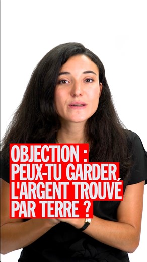 Konbini on Instagram: "REDIFF | Si tu as déjà trouvé de l'argent par terre et que tu l'as gardé, bah tu n'aurais pas dû... @inesetledroit , diplômée d'école d'avocats, nous explique pourquoi | Objection"