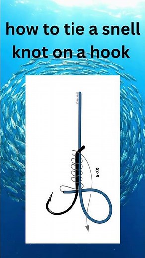 how to tie fishing hook knot #snell #fishing #knots