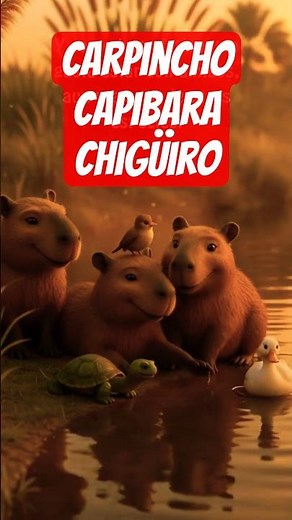 Carpincho el roedor más grande del mundo. #capybara #animales #capibara #sabiasque #curiosidades