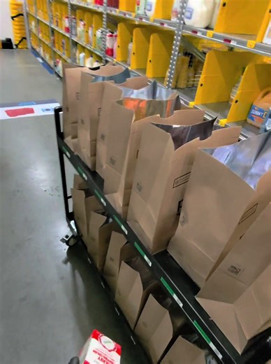 Doing bot work at amazon fresh grocery warehouse 🤖