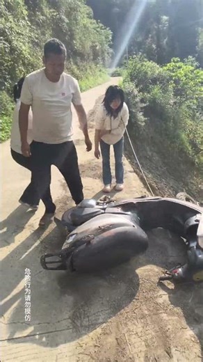 Extreme rescue! Woman nearly falls 10-meter cliff #kindness #inspiration #helpothe
