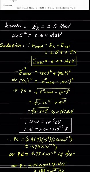 Optics — Relativistic Electron & Equivalent Photon (Pedrotti 3rd Ed., Ch.1 Ex.1)