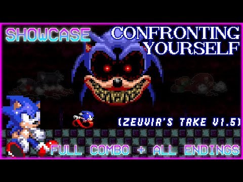 Confronting Yourself [Final Zone] (zeuvia's Take) v1.5 Showcase (Full Combo + All Endings) | FNF Mod