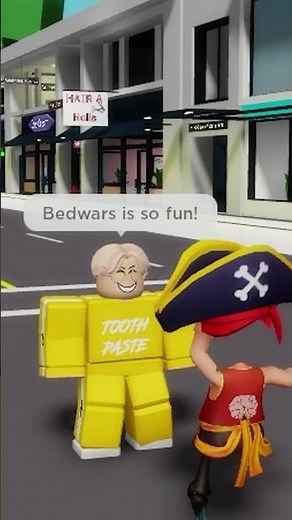 Bedwars is so fun test 😯 #robloxshorts