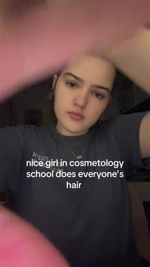 cosmetology girl does your slick back #asmr #lofi #lofiasmr #slickback #cosmetology