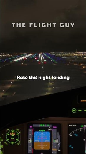 🌙✈️ | Los Angeles | Rate This Night Landing! | Boeing 777 #13 | ✈️🌙