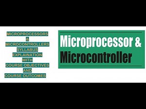 Syllabus of MPMC #Microprocessors #Microcontrollers #MPMC #MASM