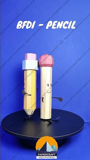 DIY Papercraft: Pencil BFDI-3D Model Tutorial! #papercraft #diy #foryou #viralvideo