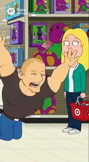 Childish Dad Throws A Temper Tantrum Over A Barney Plushie #animation #sora #soraai #viral