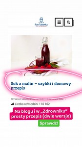 ➡️Sok z malin już nastawiony? Pochwal się zdjęciem w stories albo w komentarzu / a co 🙌🙌 ✅a jak coś to na blogu czeka prosty przepis - w wersji tradycyjnej i nowoczesnej - mega szybkiej z wyciskarką wolnoobrotową (można zawsze pożyczyć na jeden wieczór od znajomych) ✅ przepis podlinkowałem w profilu @pantabletka albo trafisz szybko, wpisując w google „pan tabletka sok z malin” ✅➡️ https://pantabletka.pl/sok-z-malin-przepis/ 📗no i jak lubisz takie tradycyjne podejście - to tej i ponad 60 nnych