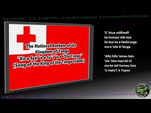 Tonga National Anthem "Ko e fasi `o e tu"i `o e `Otu Tonga“ INSTRUMENTAL with lyrics