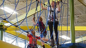 6.4K views · 32 reactions | SPACEWALK - Discover new confidence at every turn when you master our nearly two-story Spacewalk Ropes Course! galaxyfunpark.com/attractions/rope-course/ | Galaxy Fun Park | Facebook