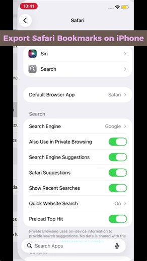 Export Safari Bookmarks in Seconds (iPhone)