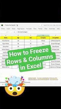 Excel Trick : Freeze Heading when scrolling | Sandy