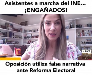 Que "el #INE desaparecerá y AMLO se perpetuará en poder" les dijeron, pero nunca les dijeron de qué trata la Reforma propuesta. Oposición aprovecha el odio a la figura del presidente. | La Neta TV