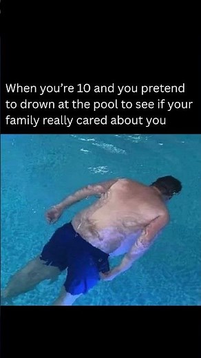 When You Float Dramatically to See If Anyone Cares 😂 | Pool Meme