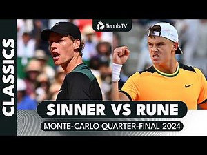 DRAMATIC Jannik Sinner vs Holger Rune Clash 🍿 | Monte-Carlo 2024 Quarter-Final Extended Highlights