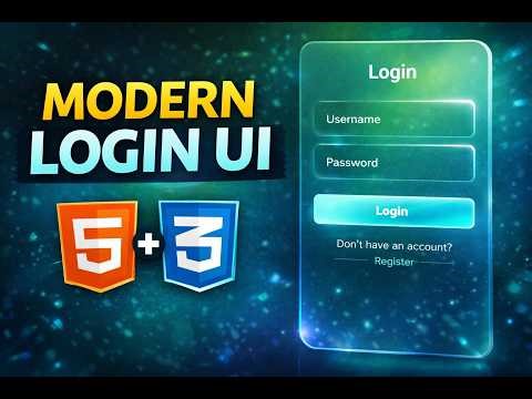 Create a Modern Glassmorphism Login Page using HTML & CSS | Attractive UI Tutorial