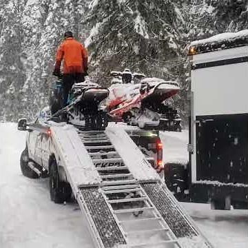 Sled Loading on a TruckBoss Deck