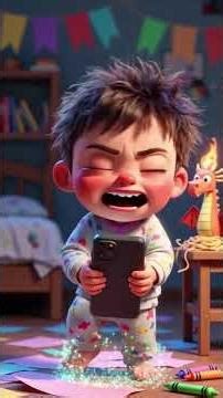 Baby’s Paper Dragon Puppet Emergency Calls Grandpa