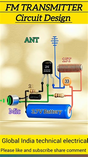 I_Built_an_FM_Transmitter_From_Scratch circuit diagram wiring line #electrician #electricalguru