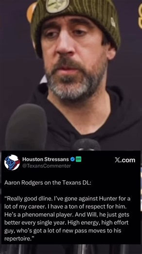 Texans Commenter on Instagram: "Aaron Rodgers 🫡 Danielle Hunter & Will Anderson Jr."