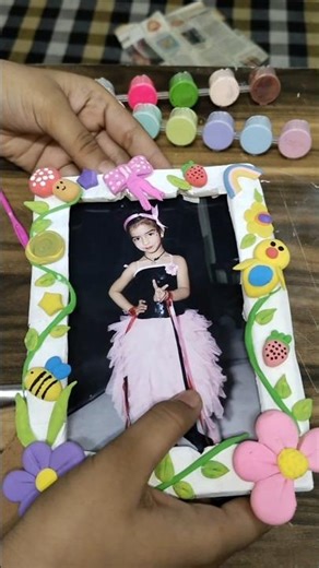diy cute photo frame | how to make photo frame | #diy #pictureframer #shortvideo