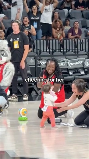 Baby Takes Her First Steps at a Game