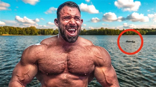 Bodybuilder angelt Seemonster!