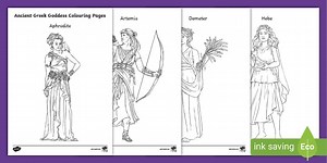 Ancient Greek Goddess Colouring Pages