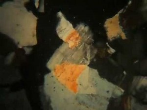 MUSCOVITE thin section under Polarizing Microscope