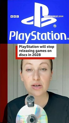 New PlayStation games will no longer be released on discs from January 2028. #BBCNews