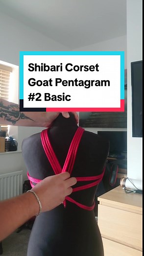 Shibari Corset Goat Pentagram #2 basic #ropetutorial #ropeplay #shibari #kinktok #shibari_workshop
