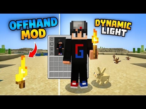 Dynamic-Light-Offhand-Torch-Addon For Mcpe 1.21+ | Best Addon For Mcpe