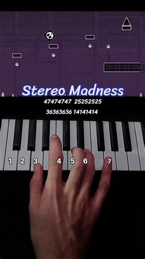 Stereo Madness - Geometry Dash (Easy Piano Tutorial)