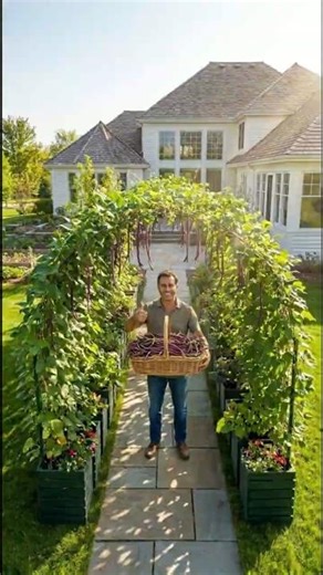 “You won’t believe how many beans we grew in this small space 🌱 Wait till the end!