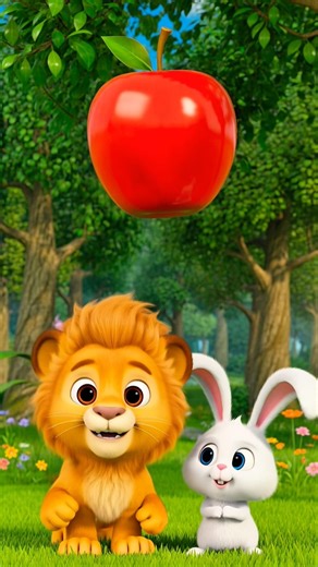 Learn Colors with Lion and Bunny 🦁🐰 Red Yellow Blue for Kids Kids Learning Video kidsvideo#shorts