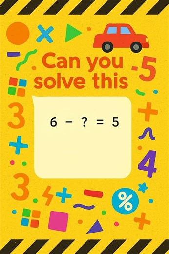 Fun Subtraction Puzzle for Kids! 6 - ? = 5