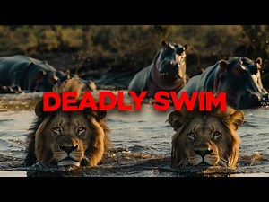 Record-Breaking Swim: 2 African Lions Swim In Crocodile-infested Waters