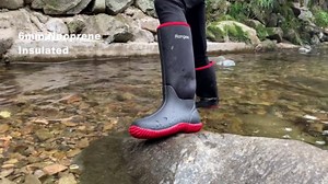 Rongee Womens Rubber Boots Waterproof Outdoor Garden Shoes Insulated (10 B(M) US)