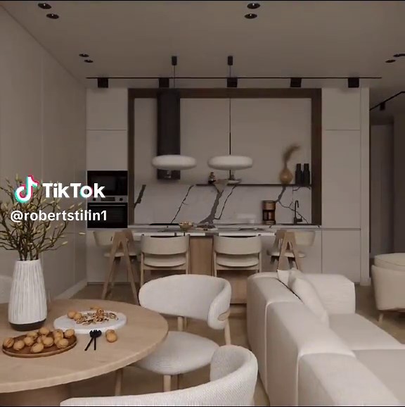 Stylish Living Room-Kitchen Design Inspiration