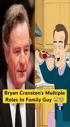 Did You Know Bryan Cranston Played Multiple Family Guy Characters? #familyguy #shorts