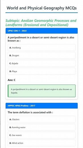Aeolian Geomorphic Processes and Landforms Erosional and Depositional